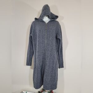 Used 80% Wool Old Navy Long Zip Hoodie Women Medium Cardigan. Heavyweight